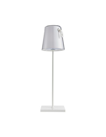 Italux Ostap Stołowa przenośna LED 5W 300 lm 3000K + RGB IP54 Biały TB-2749-WH