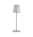 Lampy ogrodowe przenośne - Italux Ostap Stołowa przenośna LED 5W 300 lm 3000K + RGB IP54 Chromowy TB-2749-CH - product 1