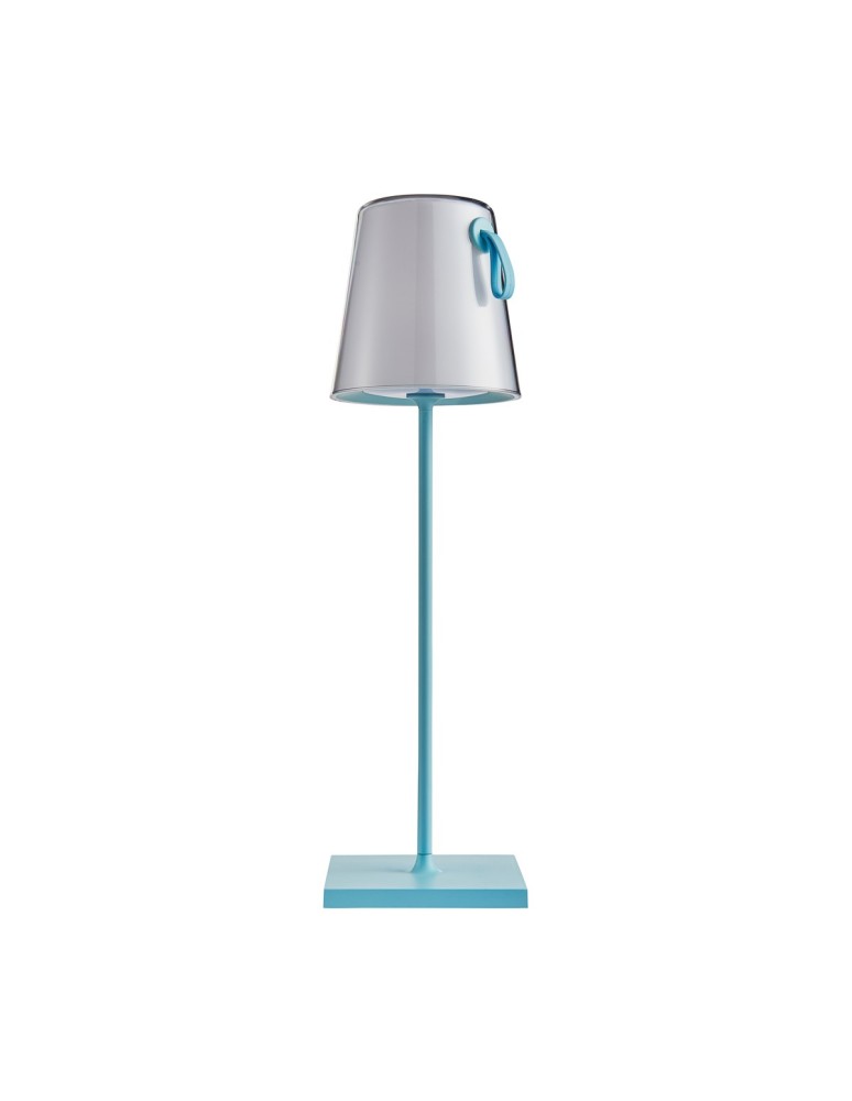 Italux Ostap Stołowa przenośna LED 5W 300 lm 3000K + RGB IP54 Niebieski TB-2749-BL