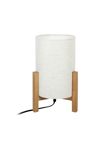 Italux Ones Biurkowa 1xE27 25W Biały, drewniany TB-85930-M-WH-WO