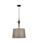 Lampy wiszące z abażurem - Italux Nerom Wisząca 1xE27 60W Czarny mat PND-22374A-BK - product 1