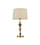 Lampy stołowe z abażurem - Italux Moren Biurkowa 1xE27 60W Brąz antyczny TB-84678-AB - product 1