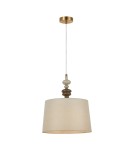 Lampy wiszące z abażurem - Italux Moren Wisząca 1xE27 60W Brąz antyczny PND-84678B-AB - product 1