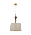 Lampy wiszące z abażurem - Italux Moren Wisząca 1xE27 60W Brąz antyczny PND-84678A-AB - product 1