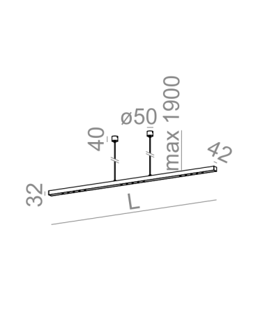 Aqform LENS LINE Wisząca section LED 149cm 10W 1130lm 50284 - produkt 2