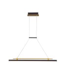 Lampy wiszące - Italux Merlot Wisząca LED 16W 560 lm 3000K (Ciepła biel) Czarny, złoty PND-54638F-16W-3K-BK-GD - product 1