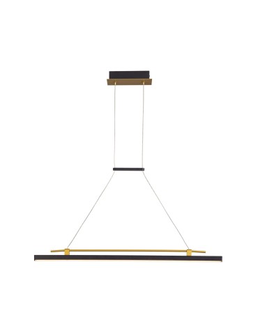 Italux Merlot Wisząca LED 16W 560 lm 3000K (Ciepła biel) Czarny, złoty PND-54638F-16W-3K-BK-GD