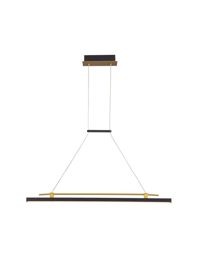 Italux Merlot Wisząca LED 16W 560 lm 3000K (Ciepła biel) Czarny, złoty PND-54638F-16W-3K-BK-GD