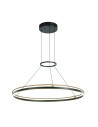 Italux Merlot Wisząca LED 28W 1500 lm 3000K (Ciepła biel) Czarny, złoty PND-54638R-28W-3K-BK-GD