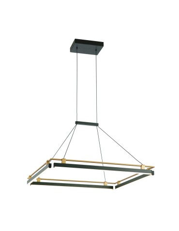 Italux Merlot Wisząca LED 44W 1460 lm 3000K (Ciepła biel) Czarny, złoty PND-54638S-44W-3K-BK-GD