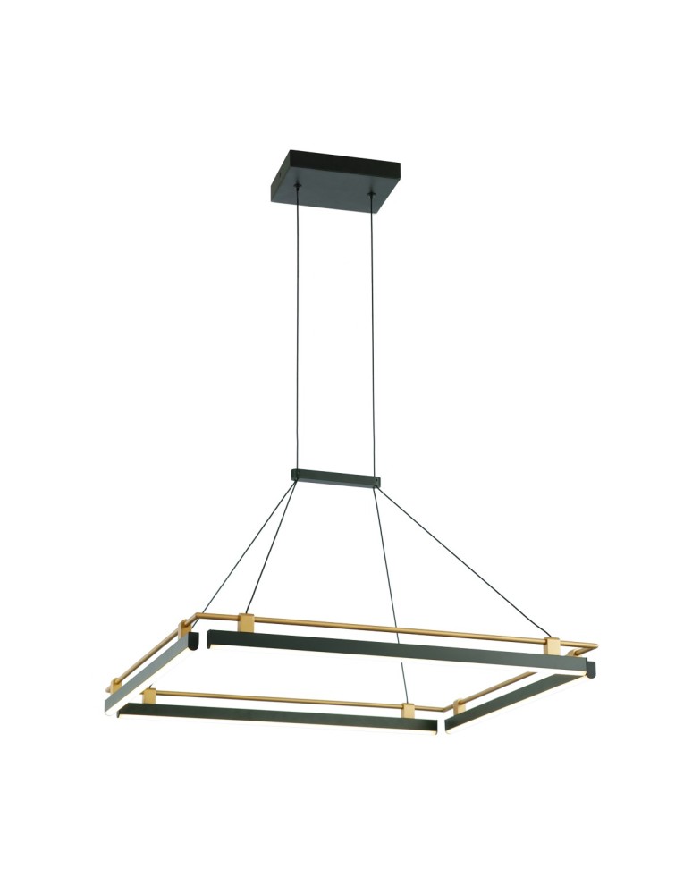 Italux Merlot Wisząca LED 44W 1460 lm 3000K (Ciepła biel) Czarny, złoty PND-54638S-44W-3K-BK-GD Italux Merlot Wisząca LED 44W 1460 lm 3000K (Ciepła biel) Czarny, złoty PND-54638S-44W-3K-BK-GD
