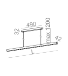 Lampy wiszące LED - Aqform LENS LINE Wisząca 93cm 10W 1130lm 50288 - product 2