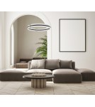 Lampy wiszące okręgi - Italux Faris Wisząca LED 53W 3600 lm 3000K (Ciepła biel) Czarny, złoty PND-62738-53W-3K-BK-GD - product 2