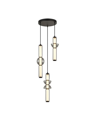 Italux Bruni Wisząca 3xLED 57W 6638 lm 3000K (Ciepła biel) Czarny mat PND-27372-3A-57W-BK