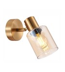 Lampy sufitowe regulowane - spoty - Italux Santia Reflektorek/Spot 1xE14 40W Mosieżny SPL-65342-1-BRO-AMB - product 1