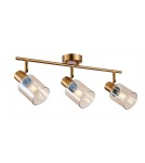 Lampy sufitowe regulowane - spoty - Italux Santia Reflektorek/Spot 3xE14 40W Mosieżny SPL-65342-3-BRO-AMB - product 1