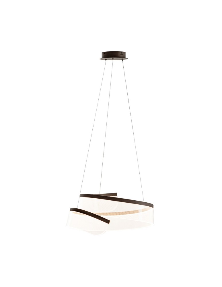 Italux Rustin Wisząca LED 45W 2356lm 3000K (Ciepła biel) Kawowy PND-58728-45W-3K Italux Rustin Wisząca LED 45W 2356lm 3000K (Ciepła biel) Kawowy PND-58728-45W-3K