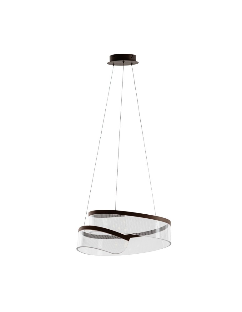 Italux Rustin Wisząca LED 45W 2356lm 3000K (Ciepła biel) Kawowy PND-58728-45W-3K Italux Rustin Wisząca LED 45W 2356lm 3000K (Ciepła biel) Kawowy PND-58728-45W-3K
