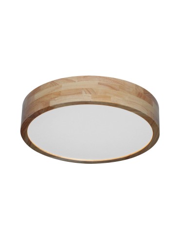 Italux Norton Plafon LED 24W 2700 lm 3000K + 4000K + 6500K (Możliwość przełączania) Biały, drewniany PLF-73827-3KS4KS65K-W