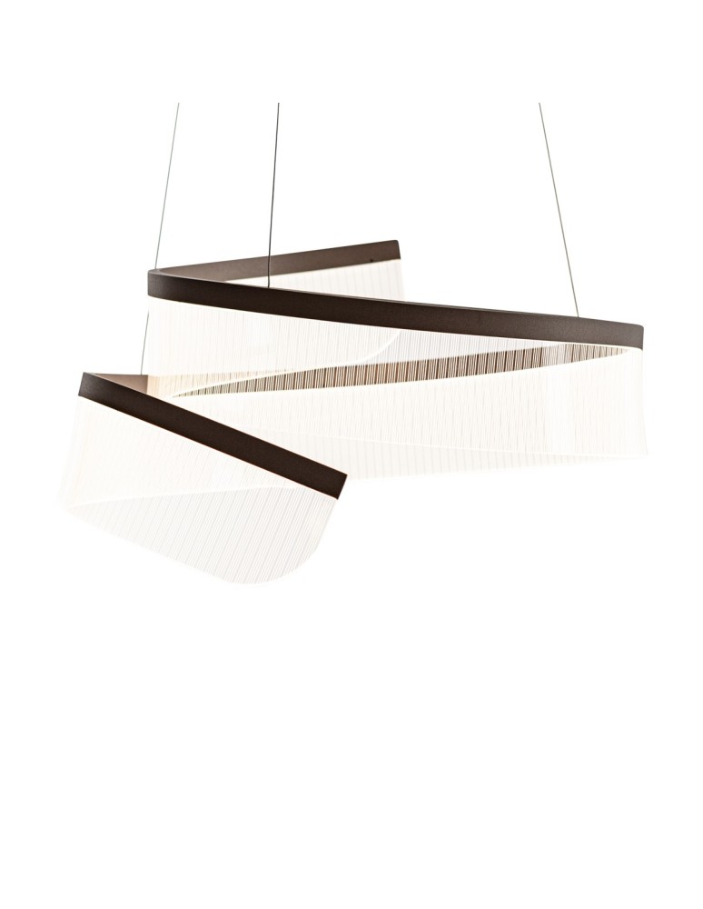 Italux Rustin Wisząca LED 45W 2356lm 3000K (Ciepła biel) Kawowy PND-58728-45W-3K Italux Rustin Wisząca LED 45W 2356lm 3000K (Ciepła biel) Kawowy PND-58728-45W-3K