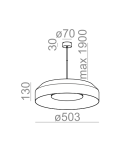 Lampy wiszące LED - Aqform MAXI RING Wisząca dot LED 230V 34W 2290lm 50518 - product 2