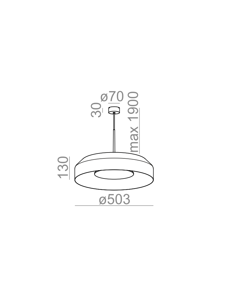 Lampy wiszące LED - Aqform MAXI RING Wisząca dot LED 230V 34W 2290lm 50518 - product kolory-swiatla.pl 2