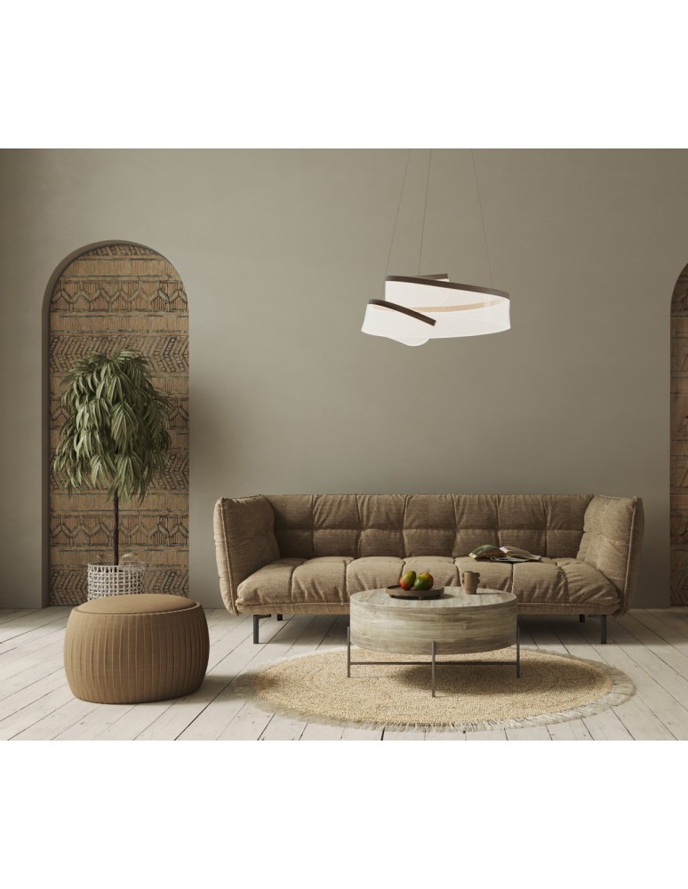 Italux Rustin Wisząca LED 45W 2356lm 3000K (Ciepła biel) Kawowy PND-58728-45W-3K Italux Rustin Wisząca LED 45W 2356lm 3000K (Ciepła biel) Kawowy PND-58728-45W-3K
