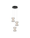 Italux Tica Wisząca 3xLED 22W 950 lm 3000K (Ciepła biel) Czarny, biały PND-83949-3-BK