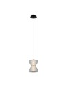 Italux Tica Wisząca 1xLED 8W 430 lm 3000K (Ciepła biel) Czarny, biały PND-83949-1-BK
