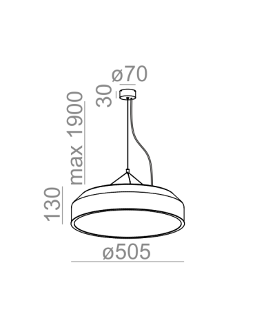 Aqform MAXI RING Wisząca LED 30,5W 2420lm 59629 - produkt 2
