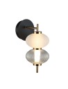Italux Testa Kinkiet 1xLED 8W 480 lm 3000K (Ciepła biel) Czarny, biały, przezroczysty WL-84938-2-BK