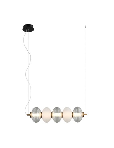 Italux Testa Wisząca 1xLED 19W 1200 lm 3000K (Ciepła biel) Czarny, biały, przezroczysty PND-84938-4-BK