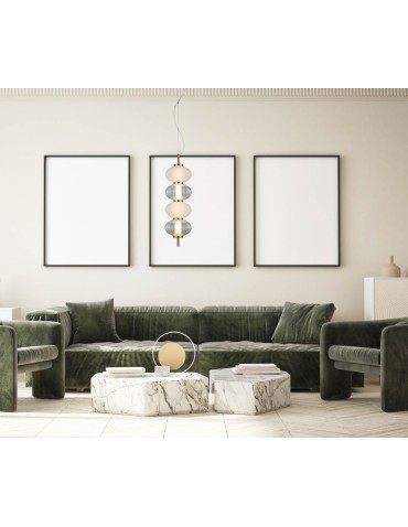 Italux Testa Wisząca 4xLED 16W 1000 lm 3000K (Ciepła biel) Czarny, biały, przezroczysty PND-84938-4V-BK - produkt 2
