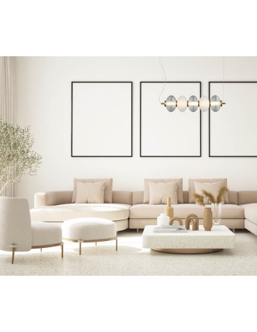 Italux Testa Wisząca 1xLED 19W 1200 lm 3000K (Ciepła biel) Czarny, biały, przezroczysty PND-84938-4-BK - produkt 2