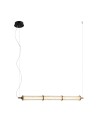 Italux Sanpo Wisząca 1xLED 9W 780 lm 3000K (Ciepła biel) Czarny, przezroczysty PND-26384-3-GD-CL
