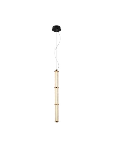 Italux Sanpo Wisząca 1xLED 9W 780 lm 3000K (Ciepła biel) Czarny, przezroczysty PND-26384-3V-GD-CL