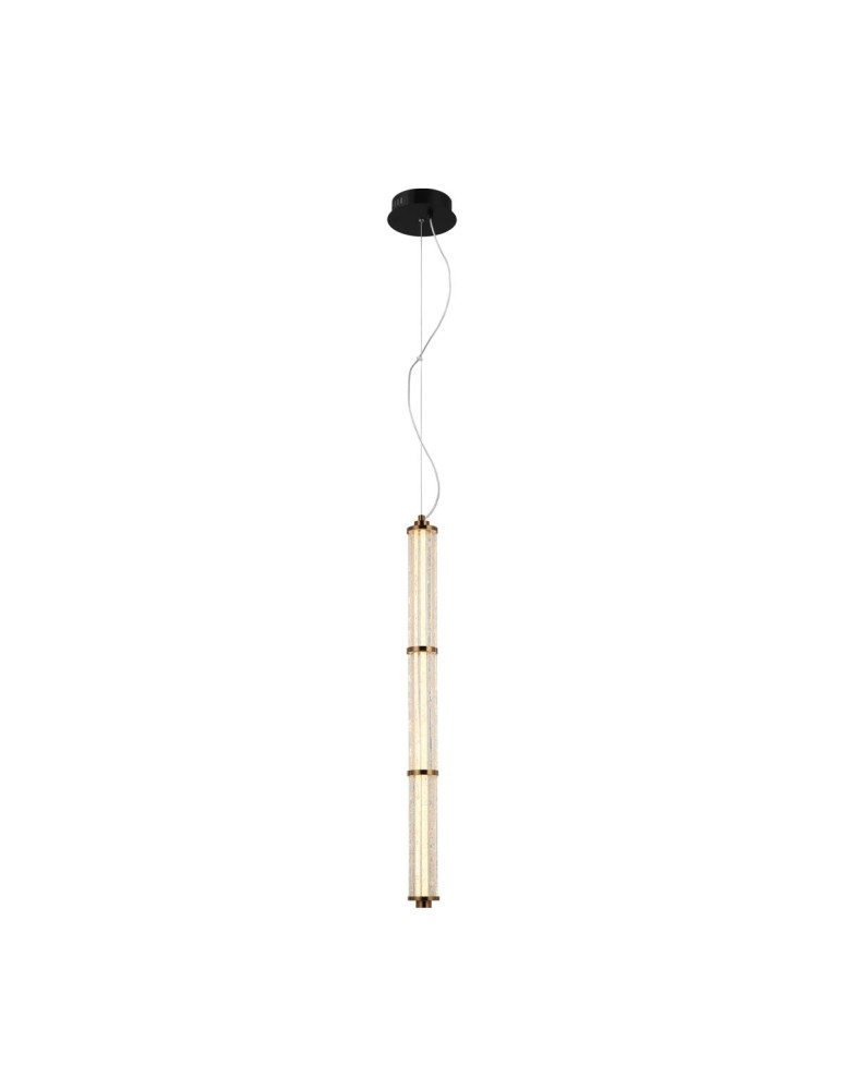 Italux Sanpo Wisząca 1xLED 9W 780 lm 3000K (Ciepła biel) Czarny, przezroczysty PND-26384-3V-GD-CL