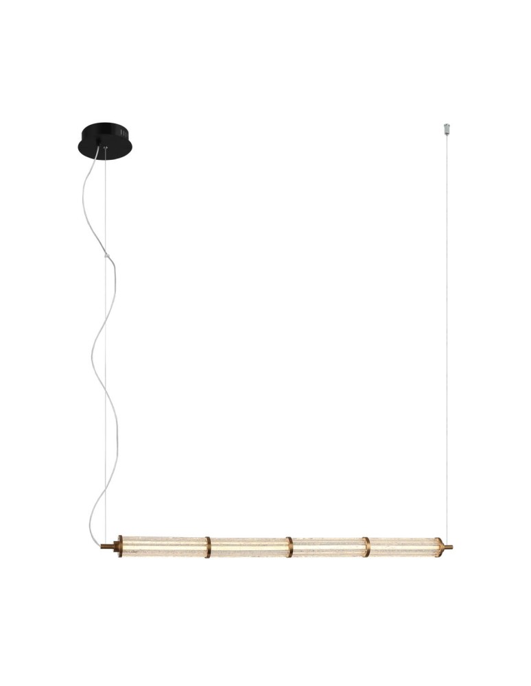 Italux Sanpo Wisząca 1xLED 11W 900 lm 3000K (Ciepła biel) Czarny, przezroczysty PND-26384-4-GD-CL