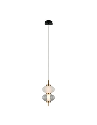 Italux Testa Wisząca 1xLED 8W 500 lm 3000K (Ciepła biel) Czarny, biały, przezroczysty PND-84938-2-BK