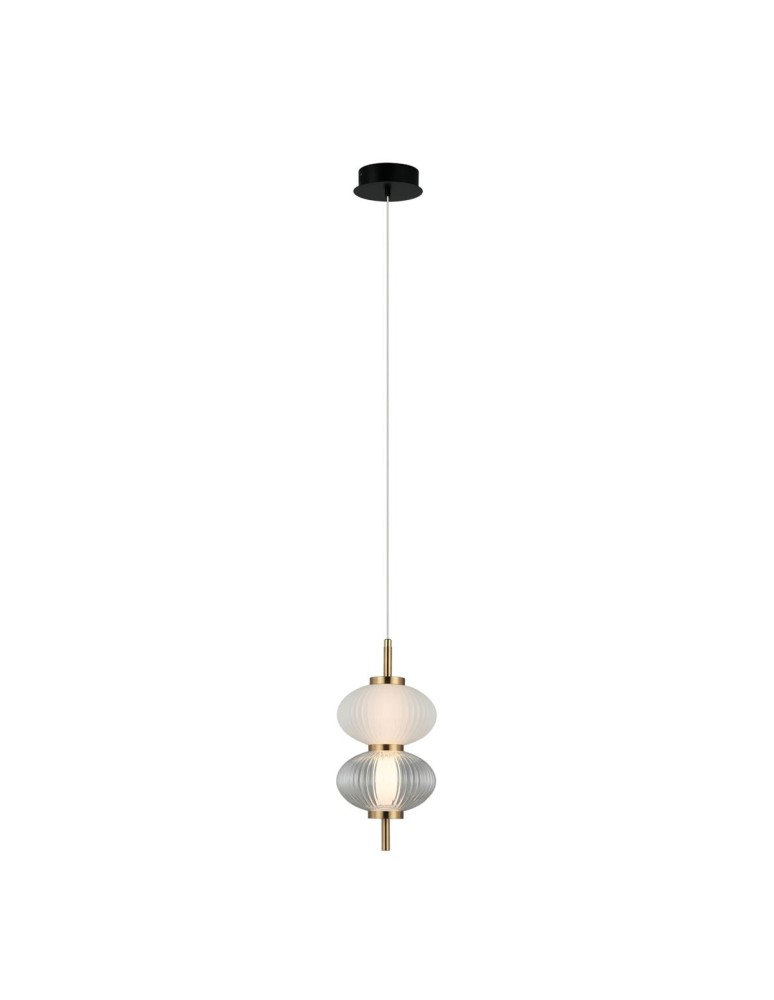 Italux Testa Wisząca 1xLED 8W 500 lm 3000K (Ciepła biel) Czarny, biały, przezroczysty PND-84938-2-BK