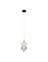 Italux Testa Wisząca 1xLED 8W 500 lm 3000K (Ciepła biel) Czarny, biały, przezroczysty PND-84938-2-BK