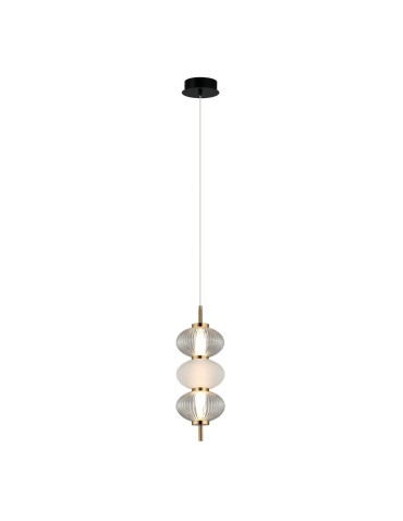 Italux Testa Wisząca 1xLED 12W 790 lm 3000K (Ciepła biel) Czarny, biały, przezroczysty PND-84938-3-BK