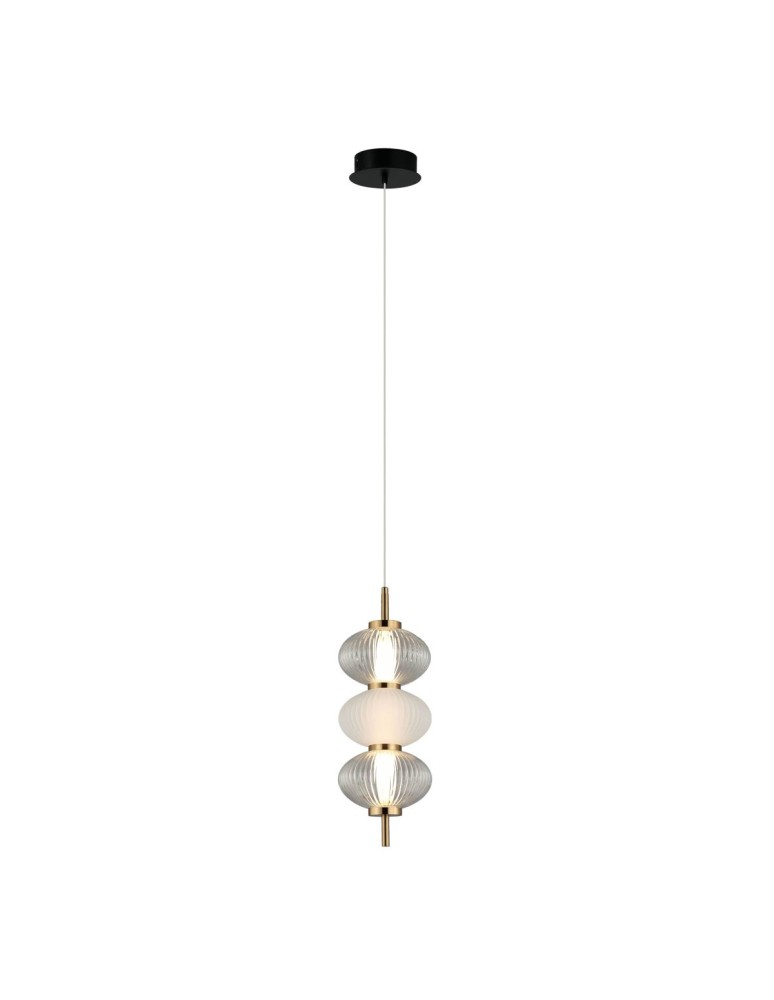 Italux Testa Wisząca 1xLED 12W 790 lm 3000K (Ciepła biel) Czarny, biały, przezroczysty PND-84938-3-BK