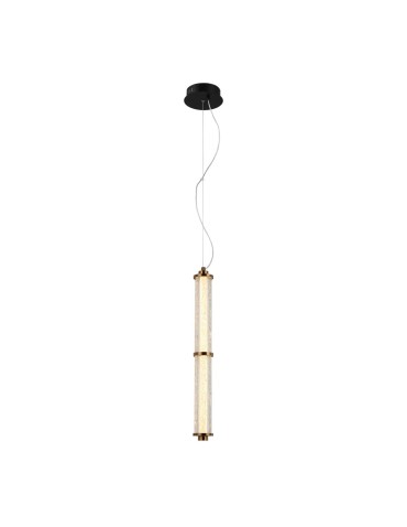 Italux Sanpo Wisząca 1xLED 6W 490 lm 3000K (Ciepła biel) Czarny, przezroczysty PND-26384-2V-GD-CL