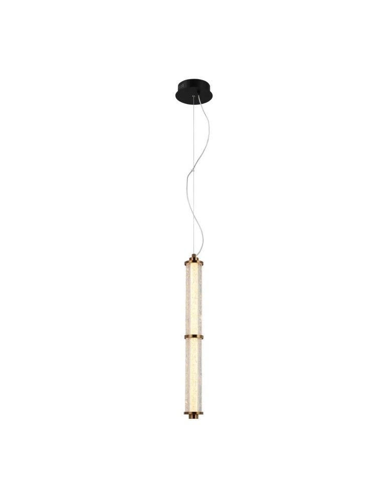 Italux Sanpo Wisząca 1xLED 6W 490 lm 3000K (Ciepła biel) Czarny, przezroczysty PND-26384-2V-GD-CL