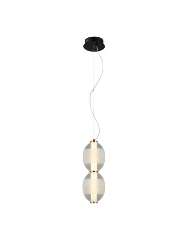 Italux Rinot Wisząca 1xLED 16W 980 lm 3000K (Ciepła biel) Czarny, biały, przezroczysty PND-45372-2-WH-CL