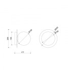 Kinkiety - UMMO BORRA A czarna lampa ścienna / kinkiet B2A12000 - product 2