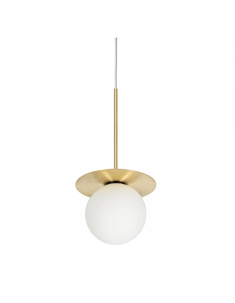 UMMO BORRA B biała sufitowa lampa wisząca z mosiądzem BRB131P0 UMMO BORRA B biała sufitowa lampa wisząca z mosiądzem BRB131P0