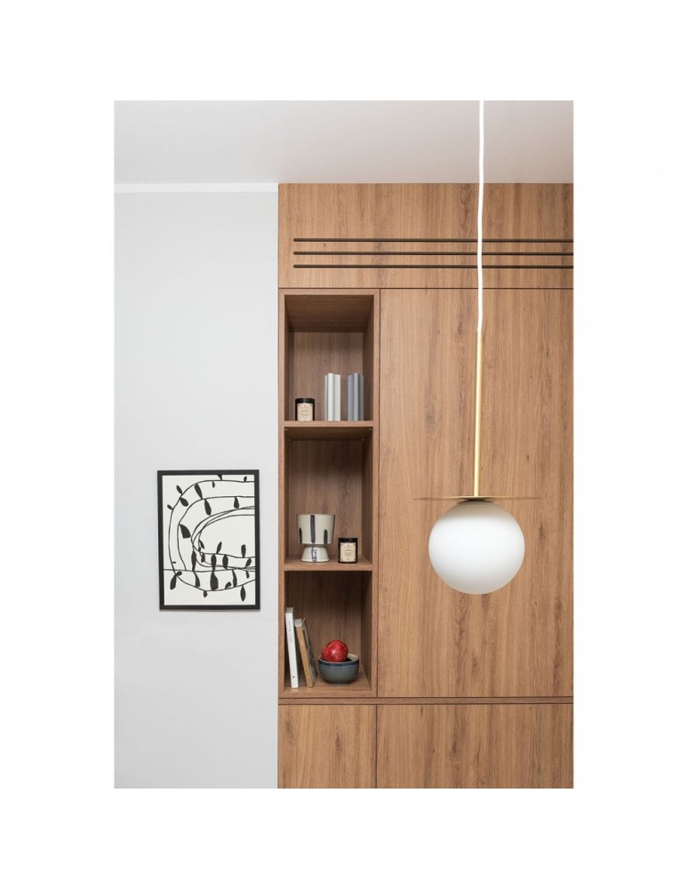 UMMO BORRA B biała sufitowa lampa wisząca z mosiądzem BRB131P0 UMMO BORRA B biała sufitowa lampa wisząca z mosiądzem BRB131P0