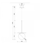UMMO BORRA B biała sufitowa lampa wisząca z mosiądzem BRB131P0 UMMO BORRA B biała sufitowa lampa wisząca z mosiądzem BRB131P0